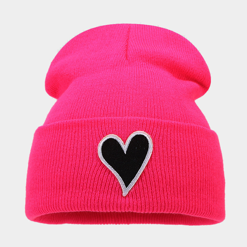 Wholesale Love Patch Warm Knitted Hat Woolen Hat